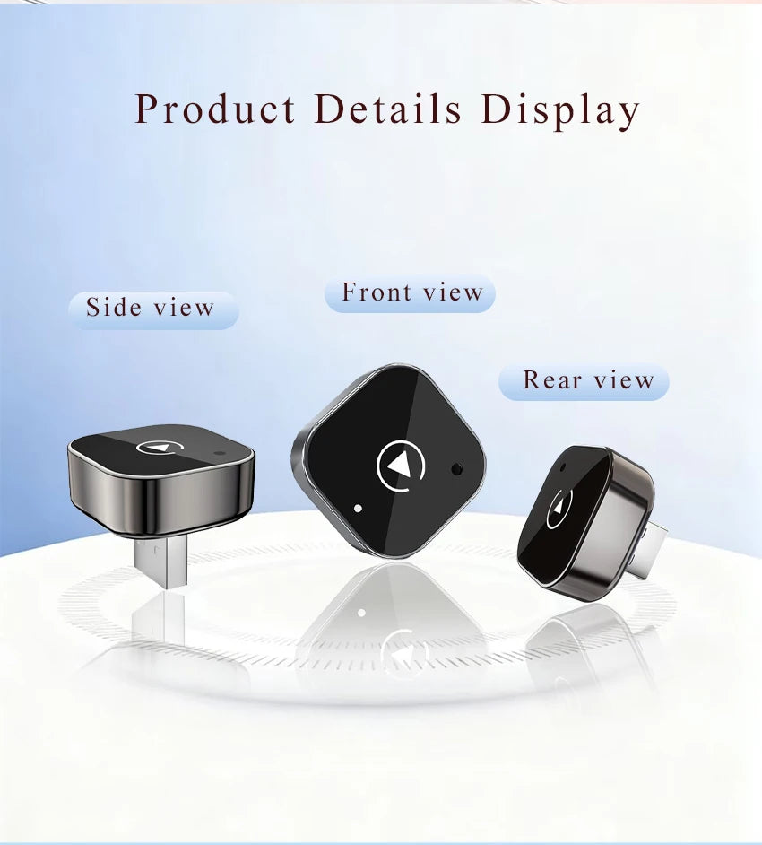 2in1 Wireless CarPlay Adapter Android Auto Wired to Wireless Automatic Connection AI Smart Box for All Cars With Wired CarPlay