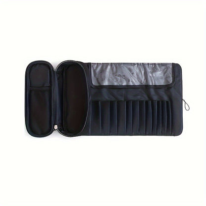 Large Capacity Makeup Brush Storage Pouch, Professional Multi-Functional Tool Organizer, Korean Style Portable Makeup Bag for Students