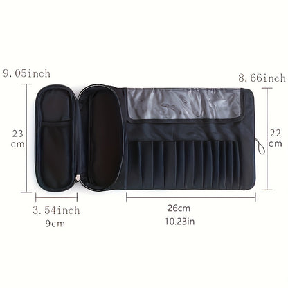 Large Capacity Makeup Brush Storage Pouch, Professional Multi-Functional Tool Organizer, Korean Style Portable Makeup Bag for Students