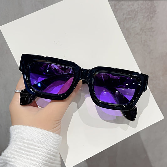 Retro Square Fashion Fashion Glasses For Women Men Vintage Color Block Sun Shades For Party Beach Travel