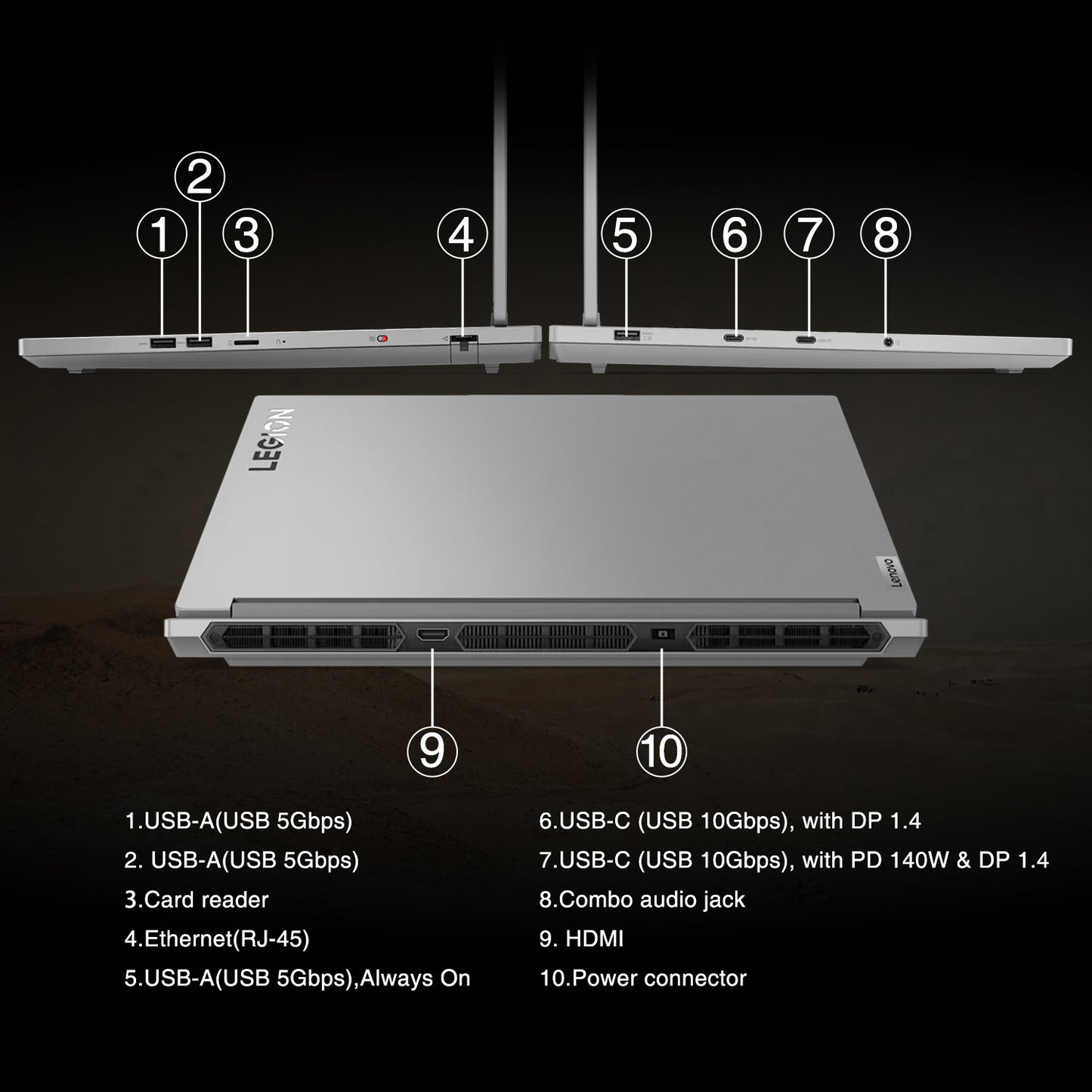 Lenovo Newest Legion 16" QHD i9 RTX 4070 Gaming Laptop, 16" QHD (2560 x 1600) 165 Hz, Intel i9-14900HX, NVIDIA GeForce RTX 4070 (Boost Clock 2175MHz, TGP 140W), 64GB RAM, 2TB SSD, Windows 11 Pro