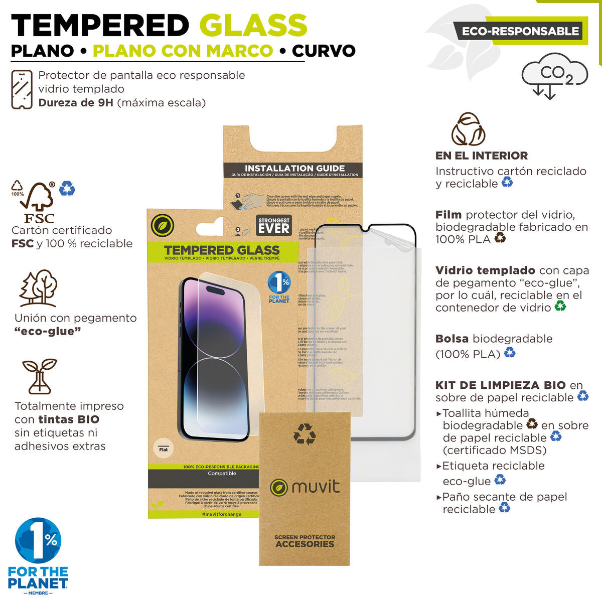 Mobile Screen Protector Muvit for Change-3