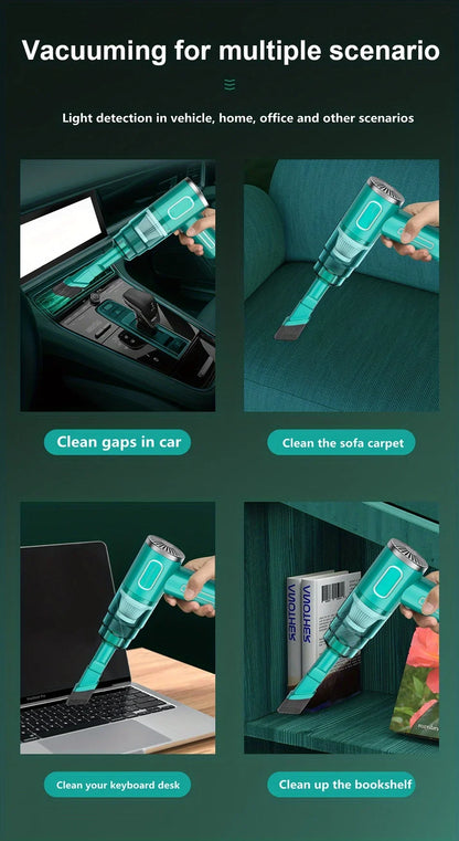 Aspirador de carro portátil sem fio, sem fio, portátil, automático, uso duplo, mini, eletrodoméstico