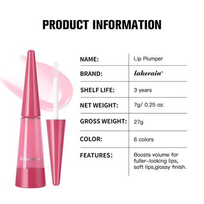 Lip Plumper Nourish Lips Care Moisturizing Transparent Gloss Fragrance Free Plumping Stocking Stuffer Cosmetics