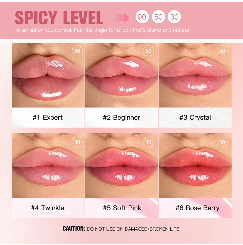 Lip Plumper Nourish Lips Care Moisturizing Transparent Gloss Fragrance Free Plumping Stocking Stuffer Cosmetics