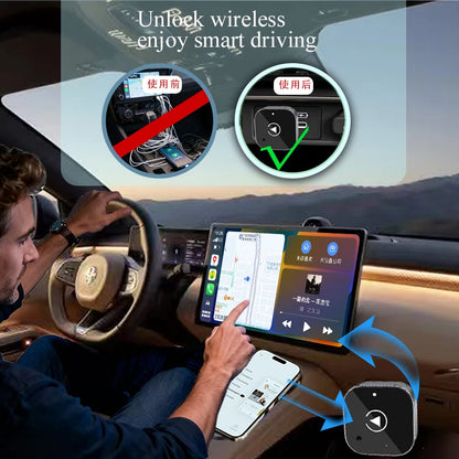 2in1 Wireless CarPlay Adapter Android Auto Wired to Wireless Automatic Connection AI Smart Box for All Cars With Wired CarPlay