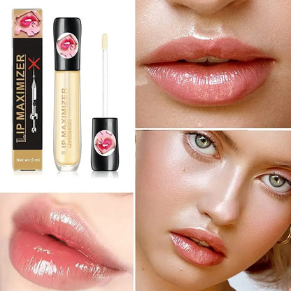 Liquid Lip Plumper Plumping Lip Gloss,Clear Lip Oil Waterproof Moisturize Long Lasting Nutritious Lip Plumper Makeup Skin Care
