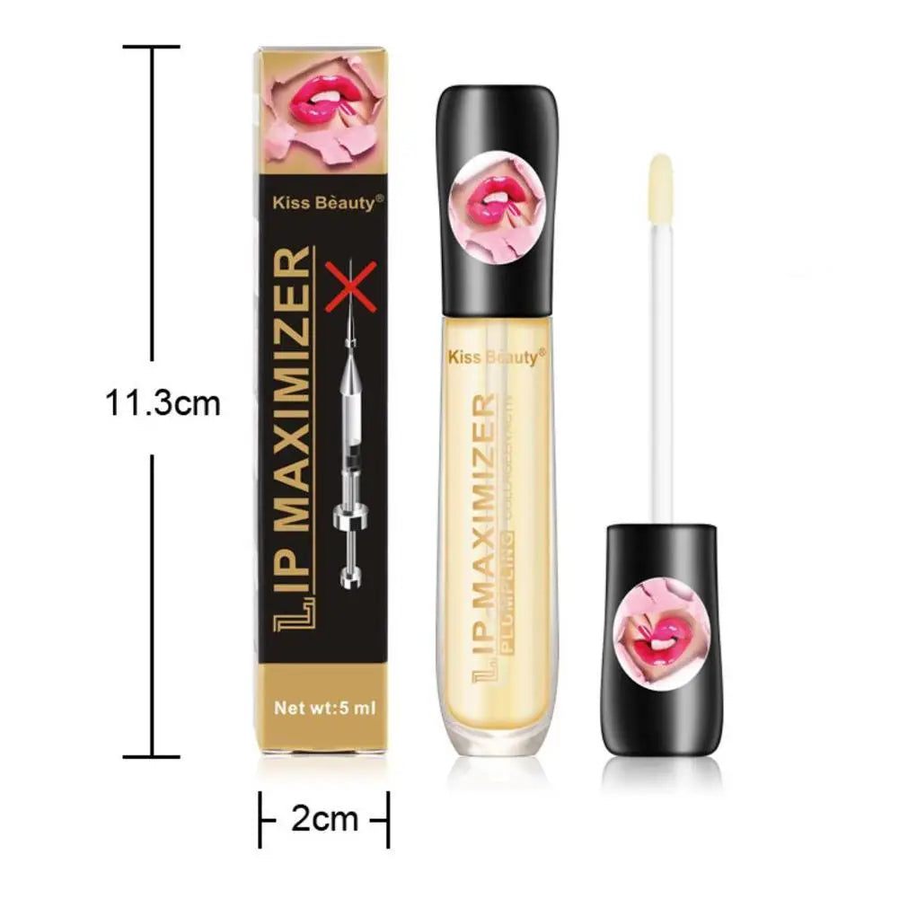 Liquid Lip Plumper Plumping Lip Gloss,Clear Lip Oil Waterproof Moisturize Long Lasting Nutritious Lip Plumper Makeup Skin Care