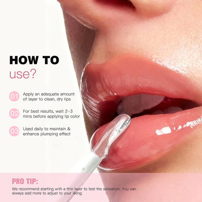 Lip Plumper Nourish Lips Care Moisturizing Transparent Gloss Fragrance Free Plumping Stocking Stuffer Cosmetics