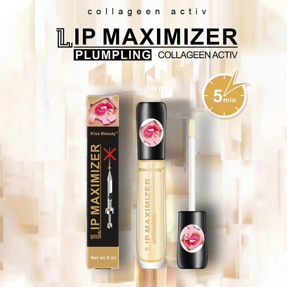 Liquid Lip Plumper Plumping Lip Gloss,Clear Lip Oil Waterproof Moisturize Long Lasting Nutritious Lip Plumper Makeup Skin Care